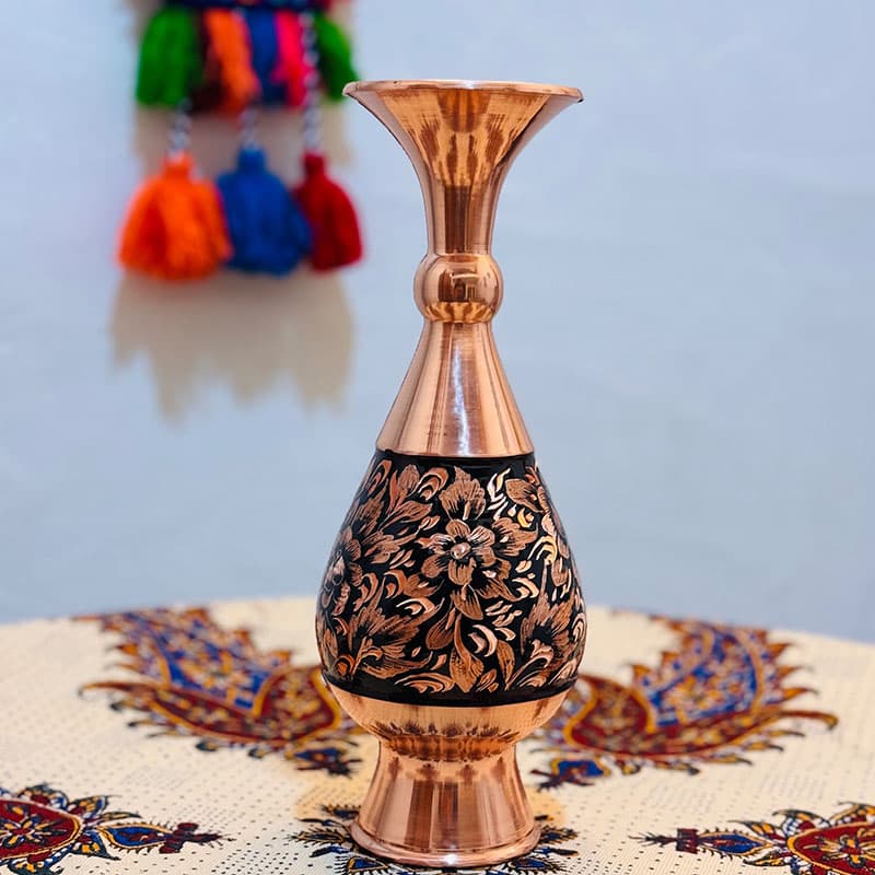 ست هدیه اداری گلدان مسی الماس تراش 25 — تصویر ۵