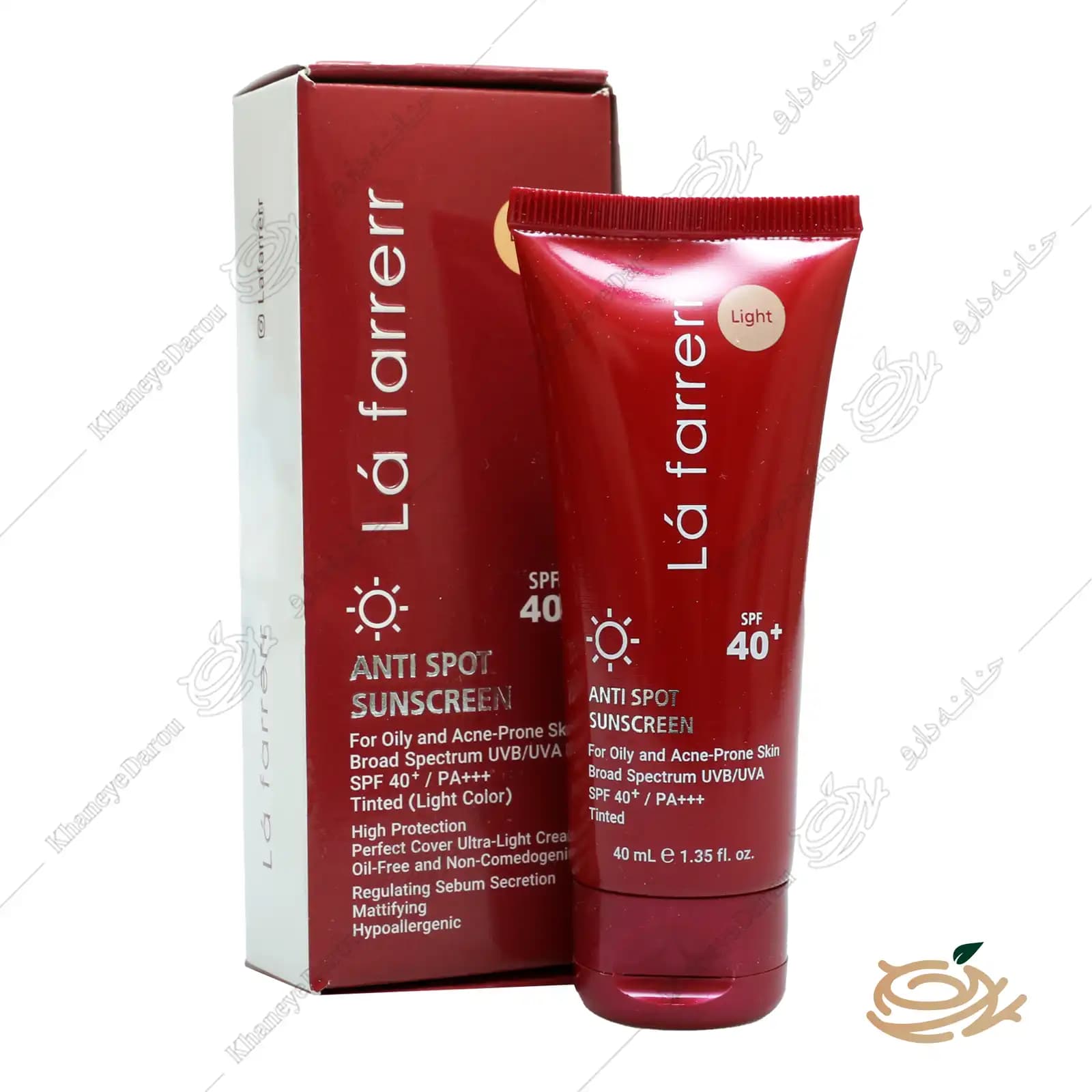 کرم ضد آفتاب لافارر برای پوست چرب رنگی SPF40