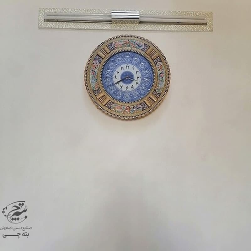 ساعت خاتم کاری گل و مرغ با صفحه میناکاری گرد — تصویر ۲