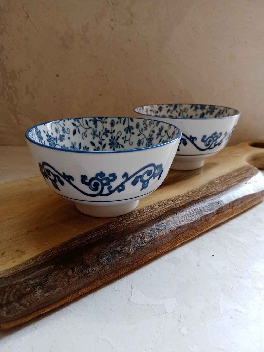 کاسه گلدار ابی