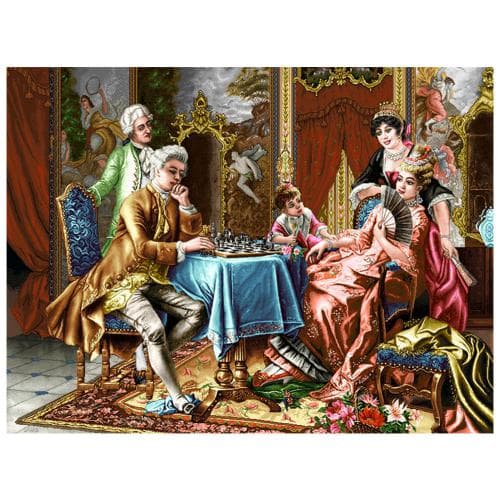 نخ و نقشه فرانسوي طرح شطرنج كد 24018
