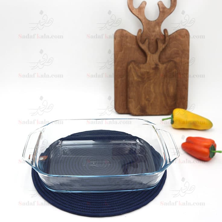 تابه پیرکس چهارگوش دسته دار 408B MGS /1068