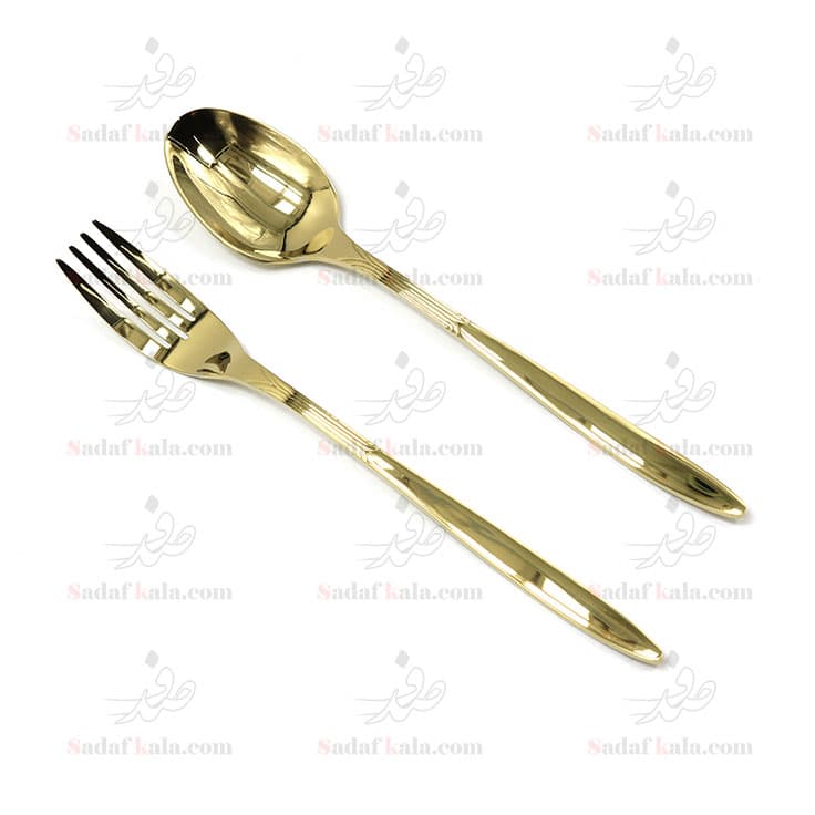سرویس 106 پارچه قاشق و چنگال طلایی (2)/051 MGS