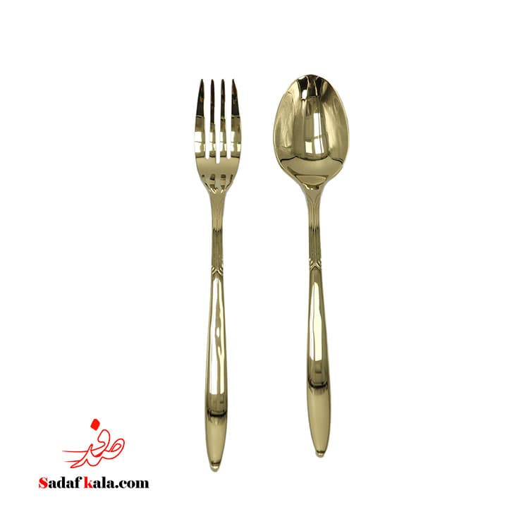 سرویس 106 پارچه قاشق و چنگال طلایی (2)/051 MGS — تصویر ۲