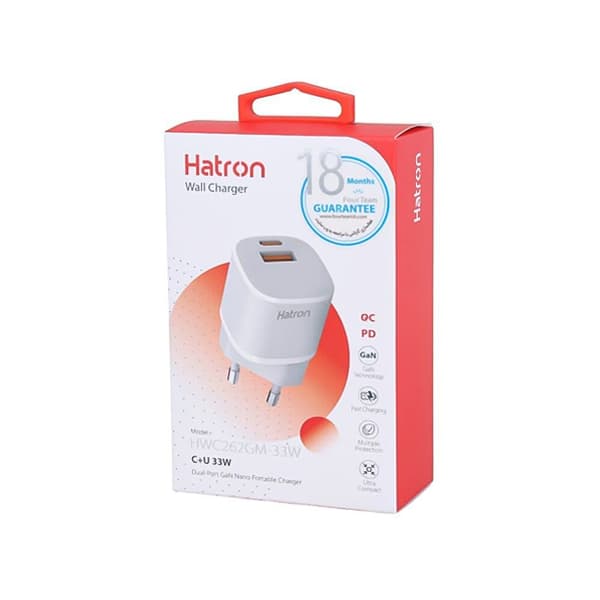 شارژر دیواری QC3.0/PD 33W هترون مدل HWC262GM — تصویر ۲