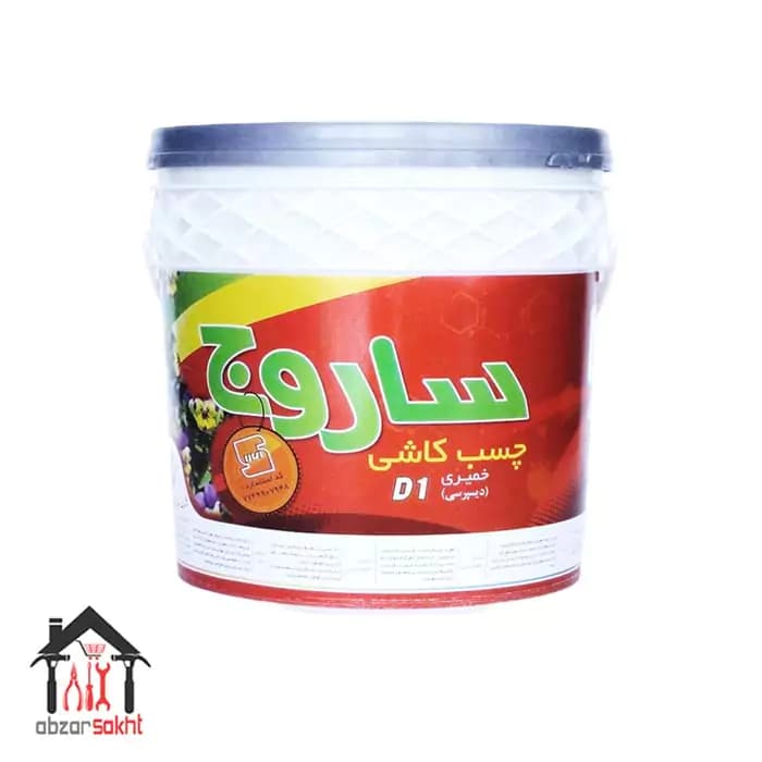 چسب کاشی نقره ای ساروج 12 کیلویی