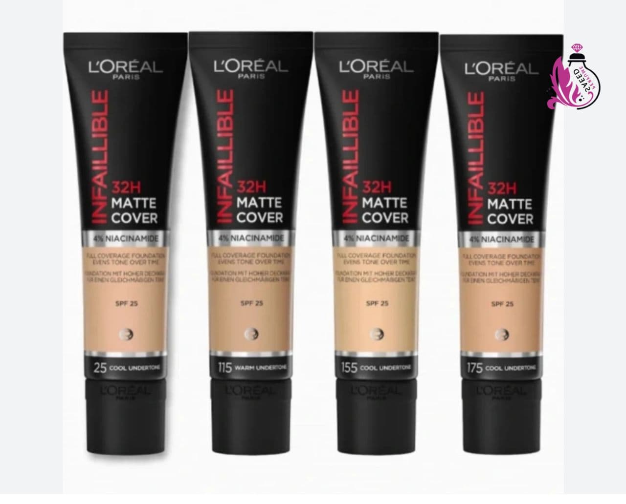 کرم پودر تیوپی لورآل پاریس LOREAL مدل مات اینفیلیبل INFALLIBLE حاوی نیاسینامید حجم 30 میلی لیتر — تصویر ۲