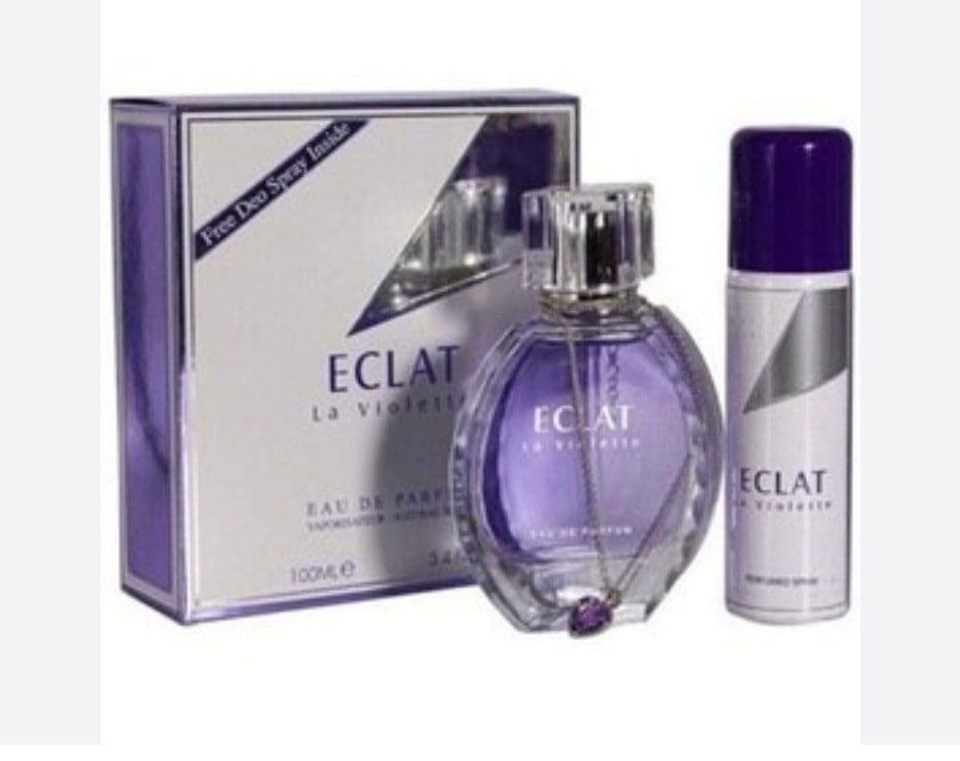 عطر ادکلن اکلت فرگر1نس زنانه (لانوین اکلت) زنانه اماراتی حجم 100 میل همراه با یک اسپری 50 میل و زنجیر زنانه