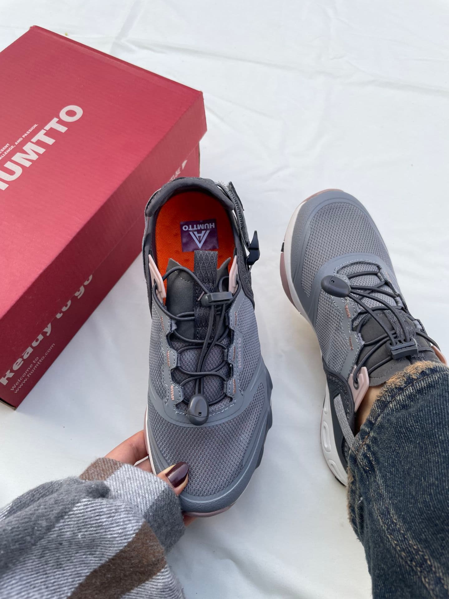 کفش آبنوردی هامتو زنانه خاکستری کالباسیHumtto Women’s burgundy gray Shoes — تصویر ۲