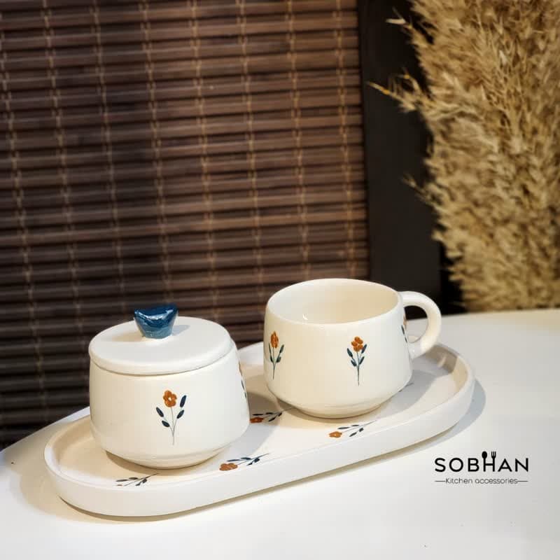 ست چای خوری تک نفره طرح آووکادو