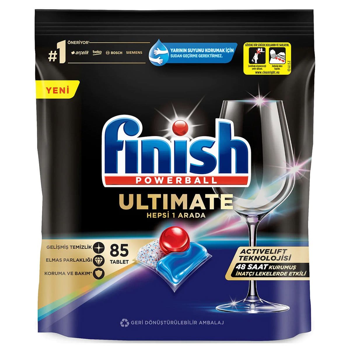 قرص ماشین ظرفشویی فینیش کوانتوم التیمیت بسته 85 عددی ا Finish Quantum Ultimate Dishwasher tablets 85 pcs