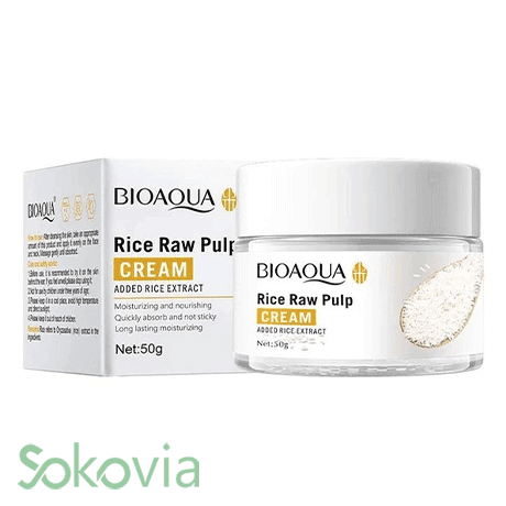 کرم مرطوب کننده بایوآکوا مدل Rice Raw Pulp