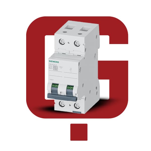 5sl6225-6 کلید مینیاتوری زیمنس 25 آمپر دو پل ، تیپ B