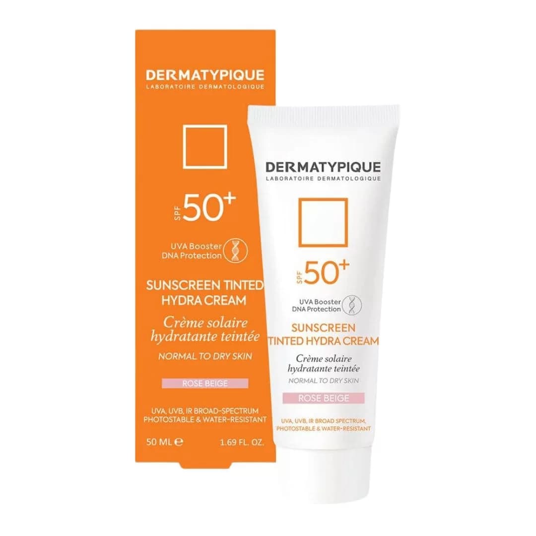 ضد آفتاب پوست خشک رنگی درماتیپیک مدل هیدرا SPF50