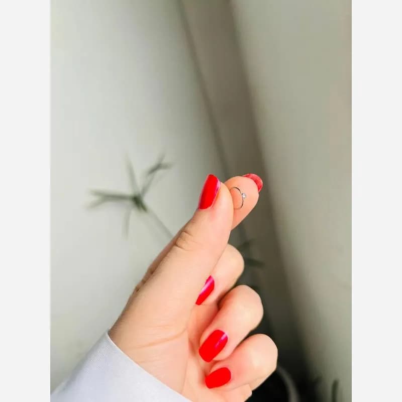 پیرسینگ فیک بینی استیل رنگ ثابت بدون حساسیت — تصویر ۶