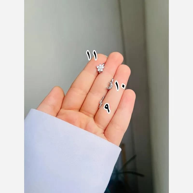 پیرسینگ فیک بینی استیل رنگ ثابت بدون حساسیت — تصویر ۳
