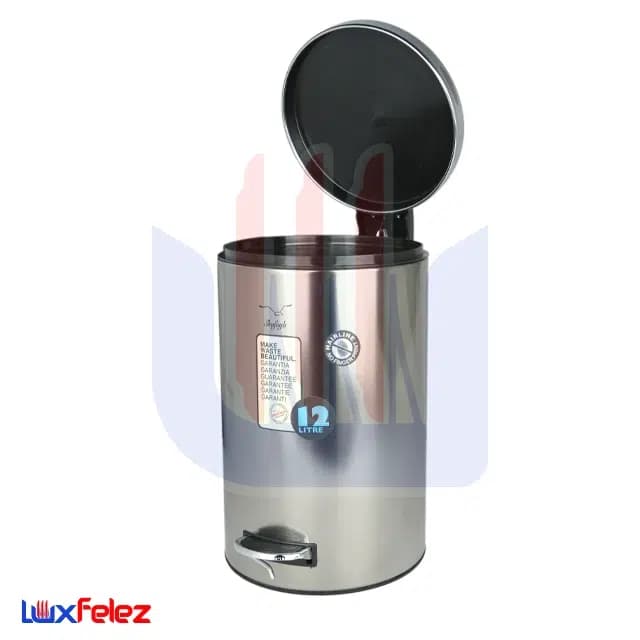 سطل پدال دار شفق مدل 12 لیتری — تصویر ۳