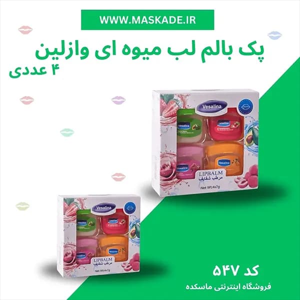 پک بالم لب میوه ای ۴ عددی