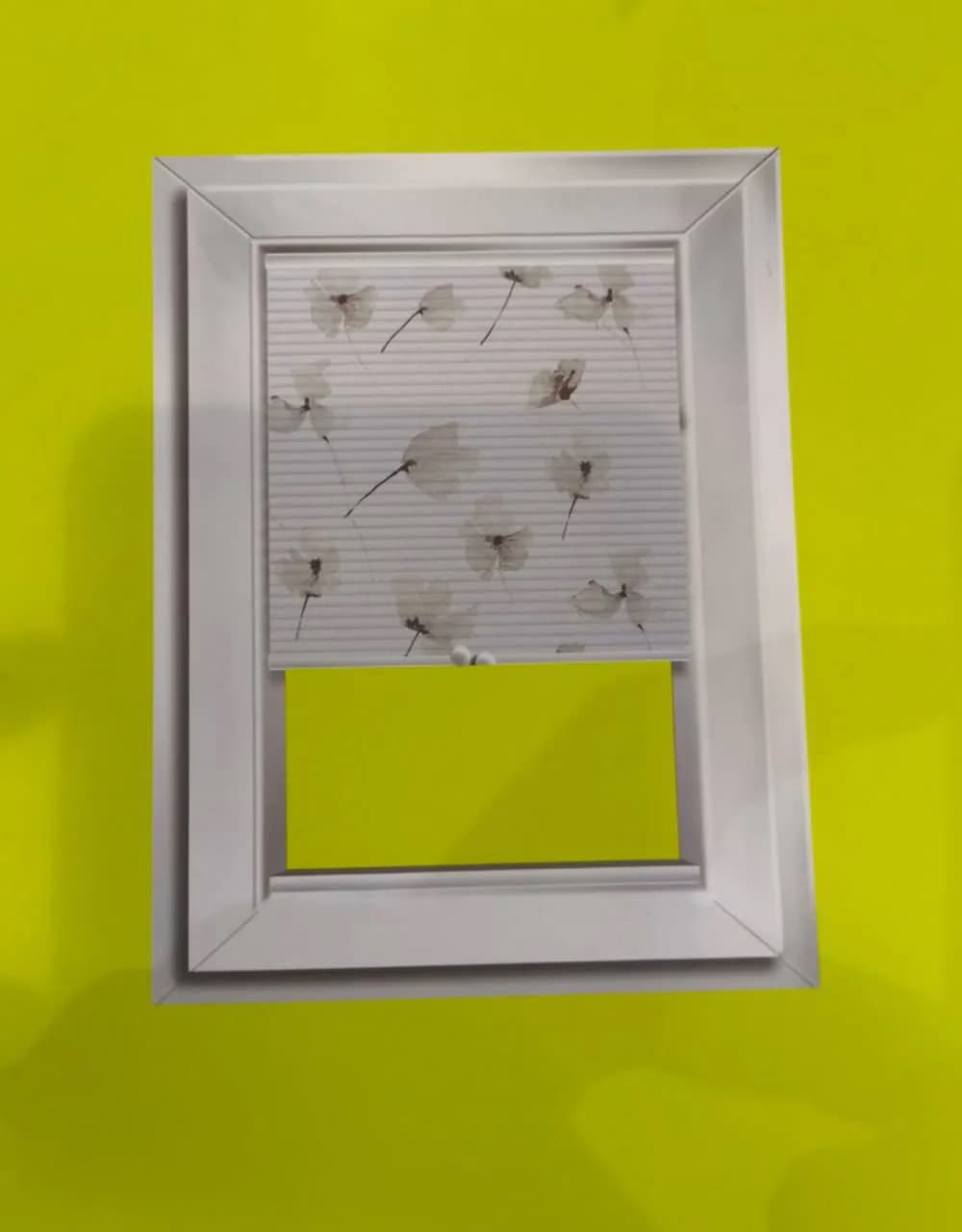 پرده پلیسه دستی طرح گل
