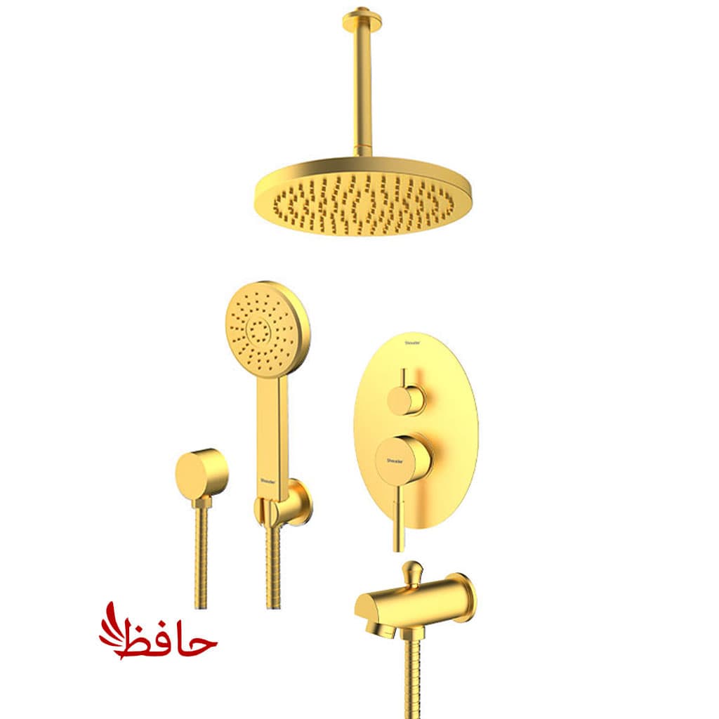 شیر حمام توکار شودر مدل روگن طلایی مات تیپ 4 — تصویر ۲