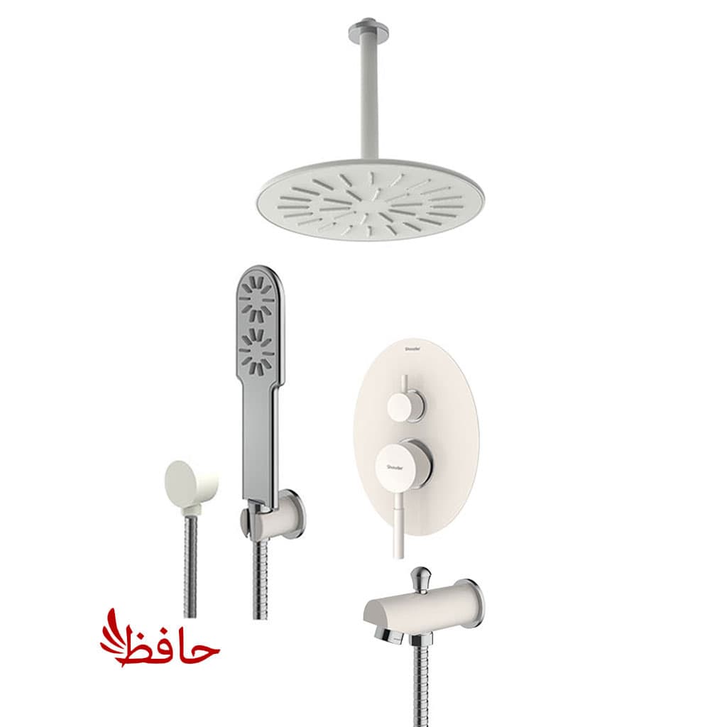 شیر حمام توکار شودر مدل روگن شیری کروم تیپ 4 BRASS — تصویر ۲