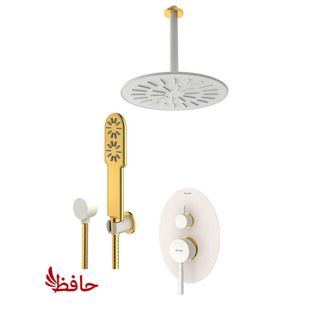 شیر حمام توکار شودر مدل روگن شیری طلایی تیپ 3 BRASS — تصویر ۲