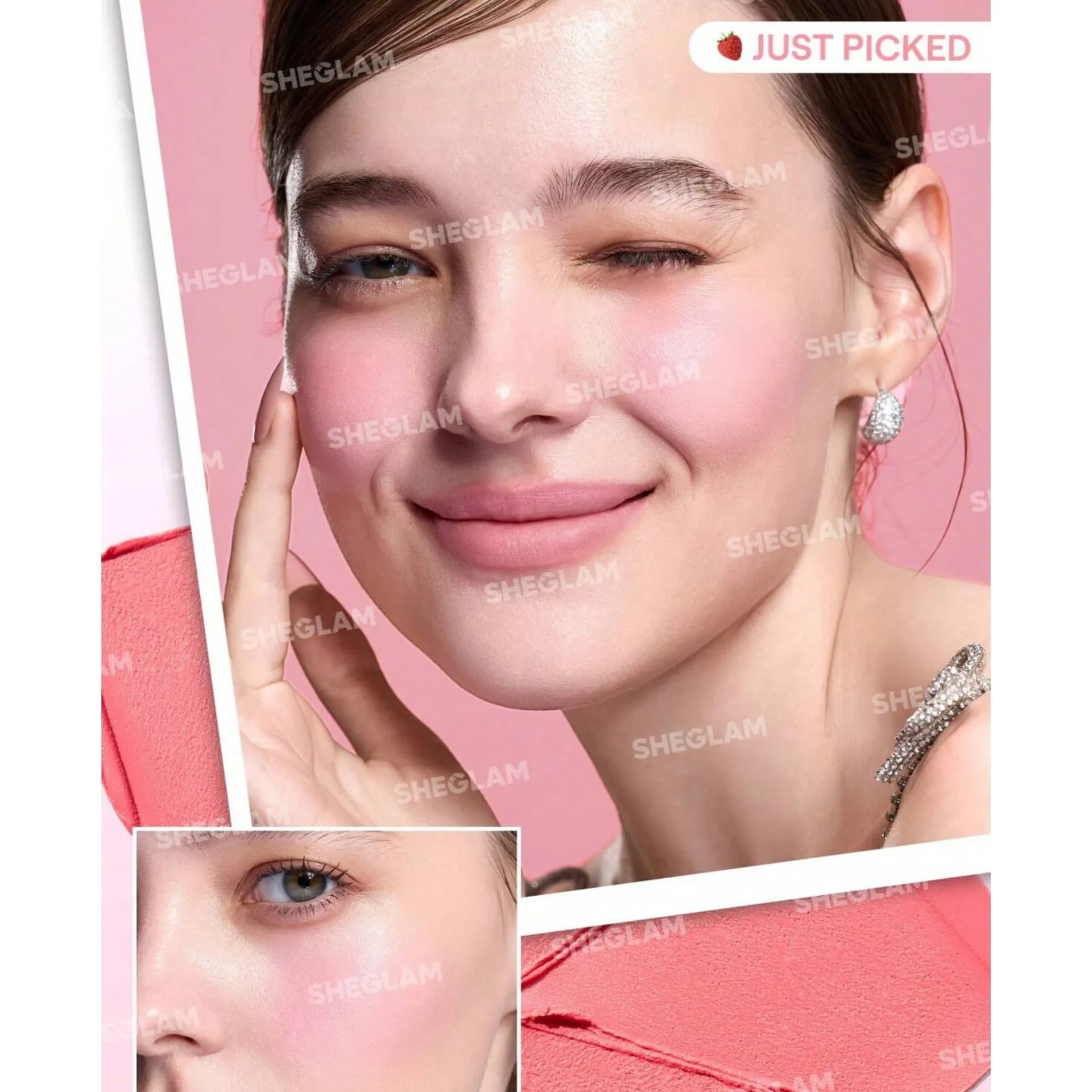 رژلب و رژگونه 3 طبقه مدل Lip Cream Stack رنگ Strawberry Whirl شیگلم — تصویر ۳