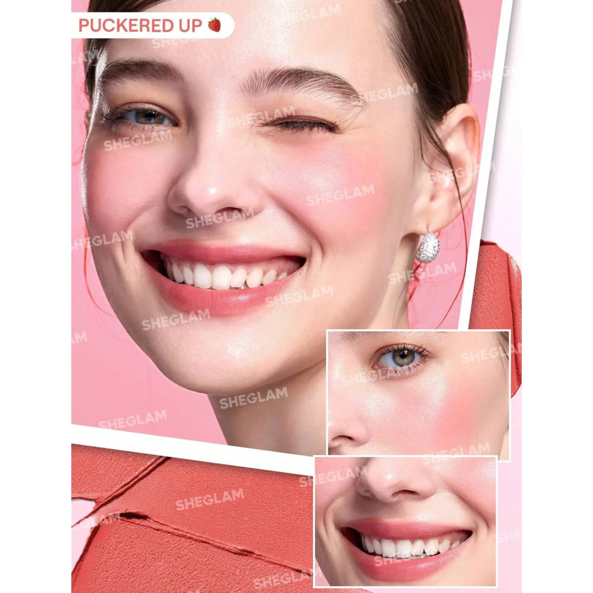 رژلب و رژگونه 3 طبقه مدل Lip Cream Stack رنگ Strawberry Whirl شیگلم — تصویر ۴