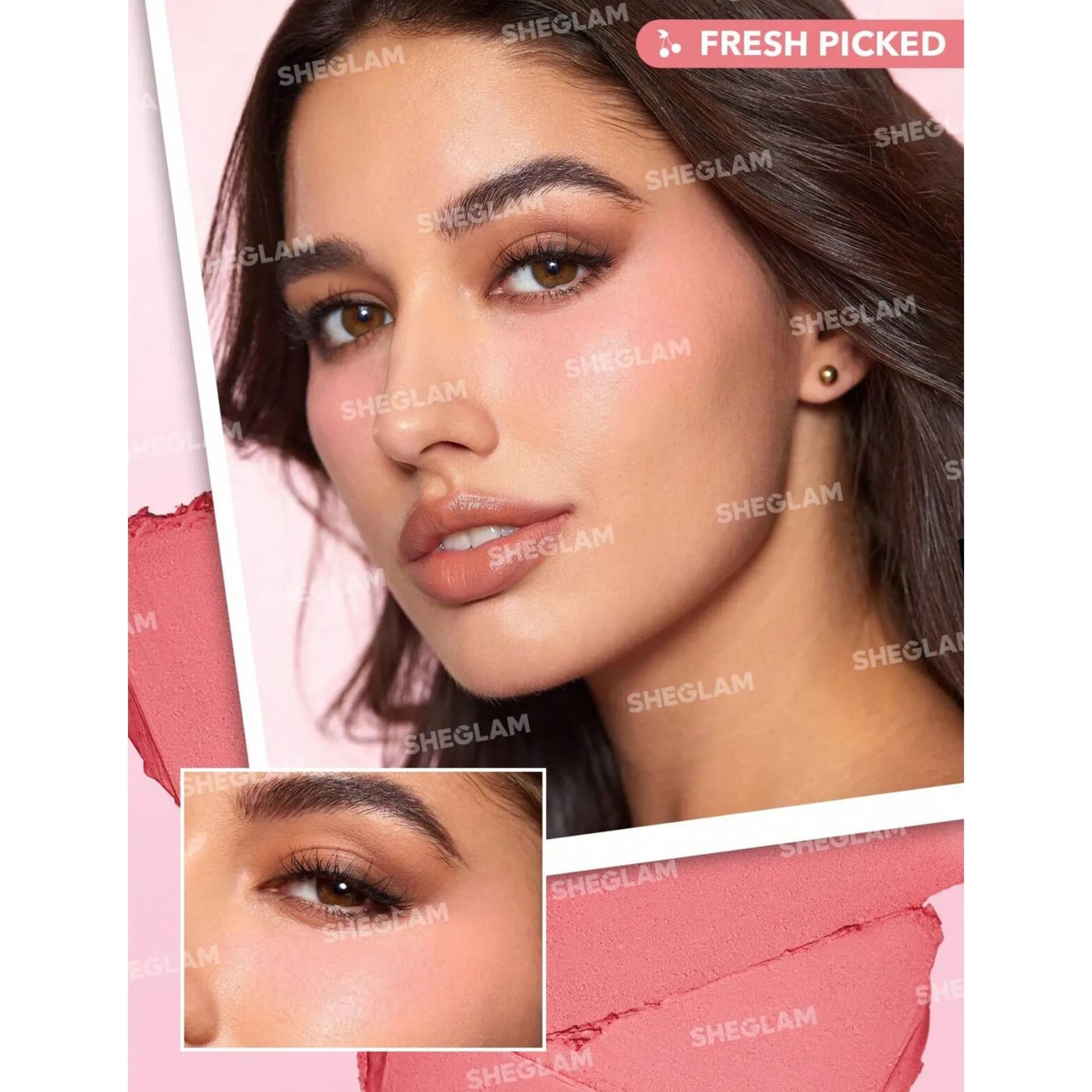 رژلب و رژگونه 3 طبقه مدل Lip Cream Stack رنگ very Cherry Cheek شیگلم SHEGLAM — تصویر ۴