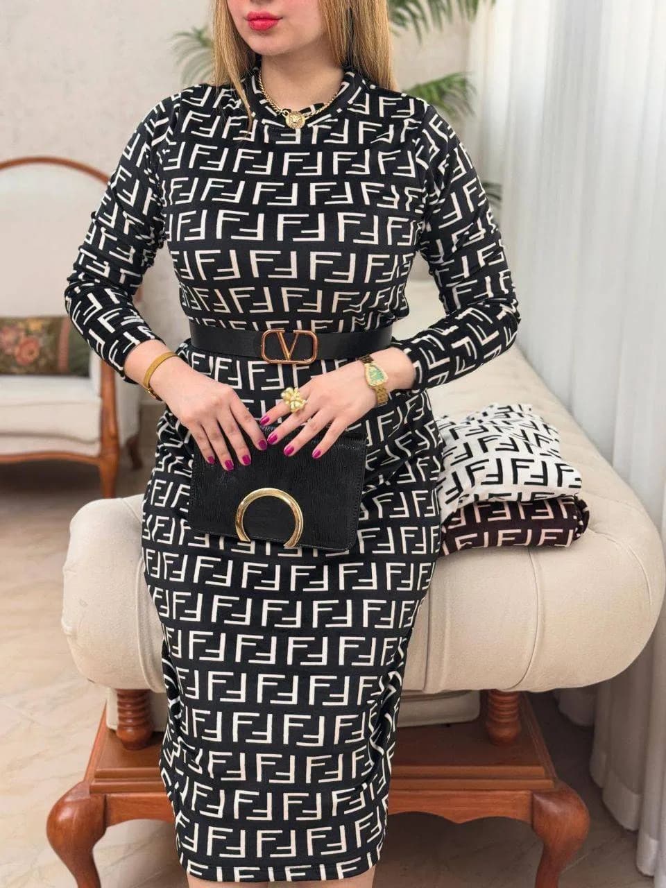 ماکسی مخمل مدل فندی