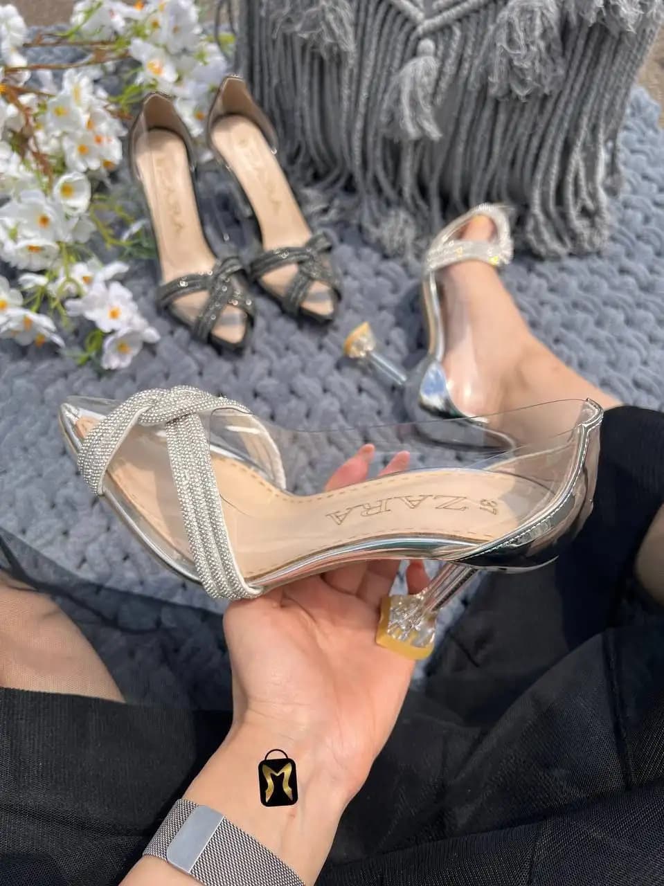 کفش مجلسی زنانه طلقی نگینی کد 6243