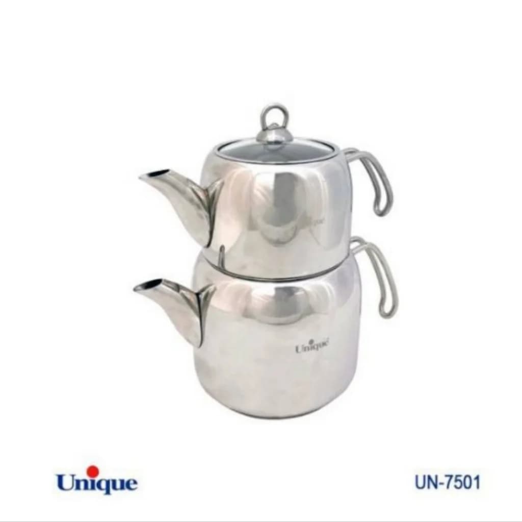 کتری و قوری استیل یونیک 2.30 لیتر ترک کد UN-7501