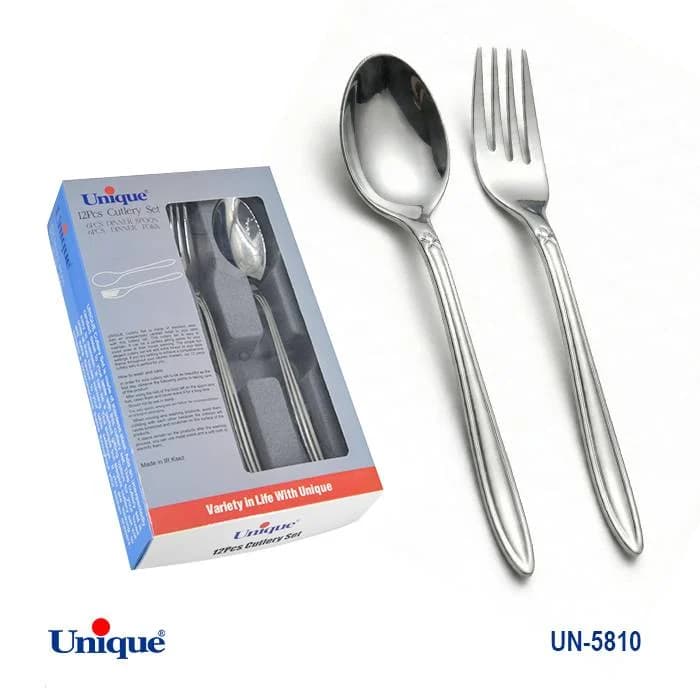 قاشق و چنگال تک استیل (خارجی) یونیک کد UN-5810 — تصویر ۳