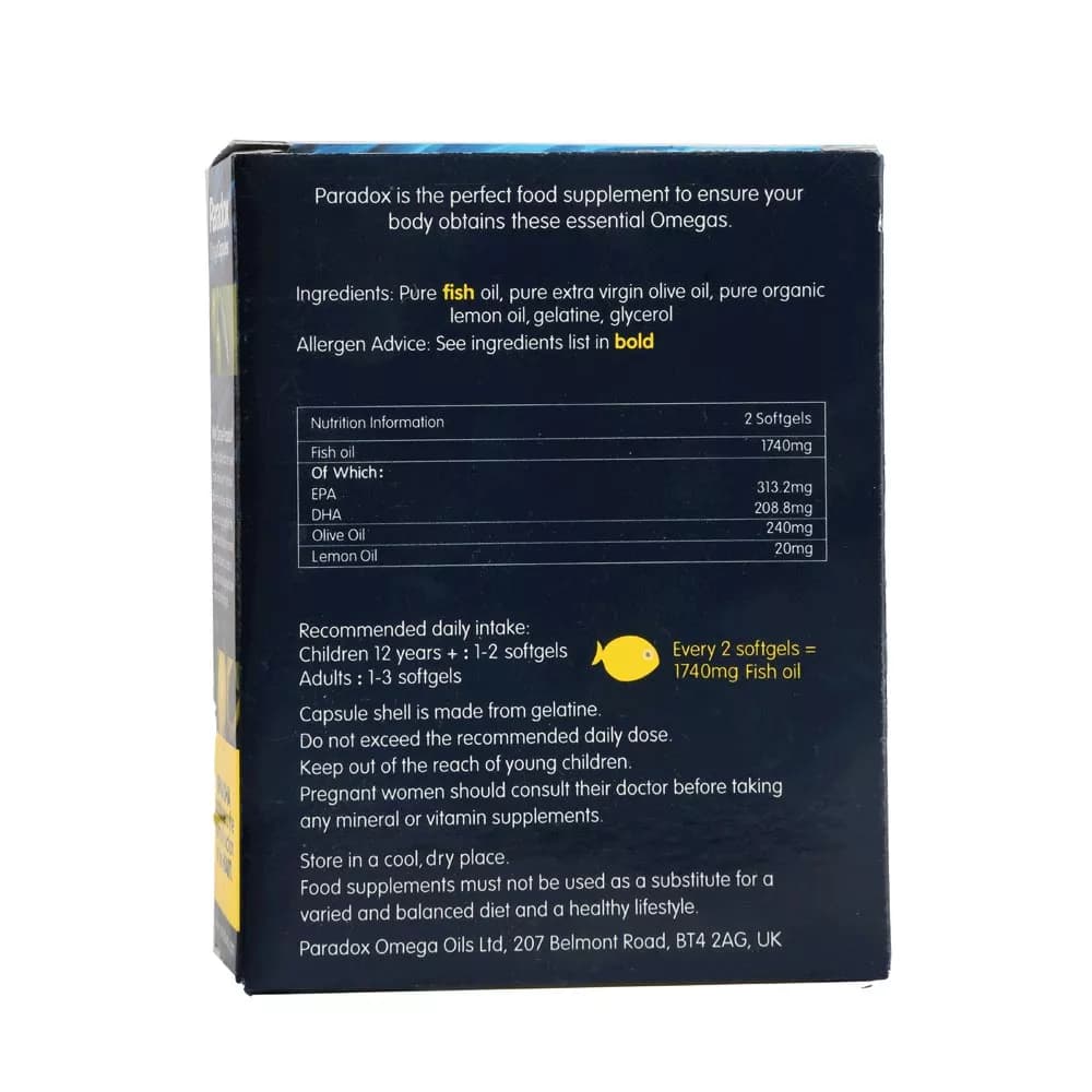 کپسول ژلاتینی امگا 3 6 9 پارادوکس 30 عدد — تصویر ۲