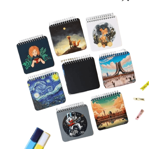 دفترچه یادداشت سیاه برگ 10×10