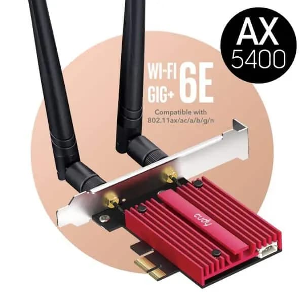 آداپتور CUDY AX5400 WI-FI 6E BLUETOOTH 5.2 PCIE — تصویر ۴