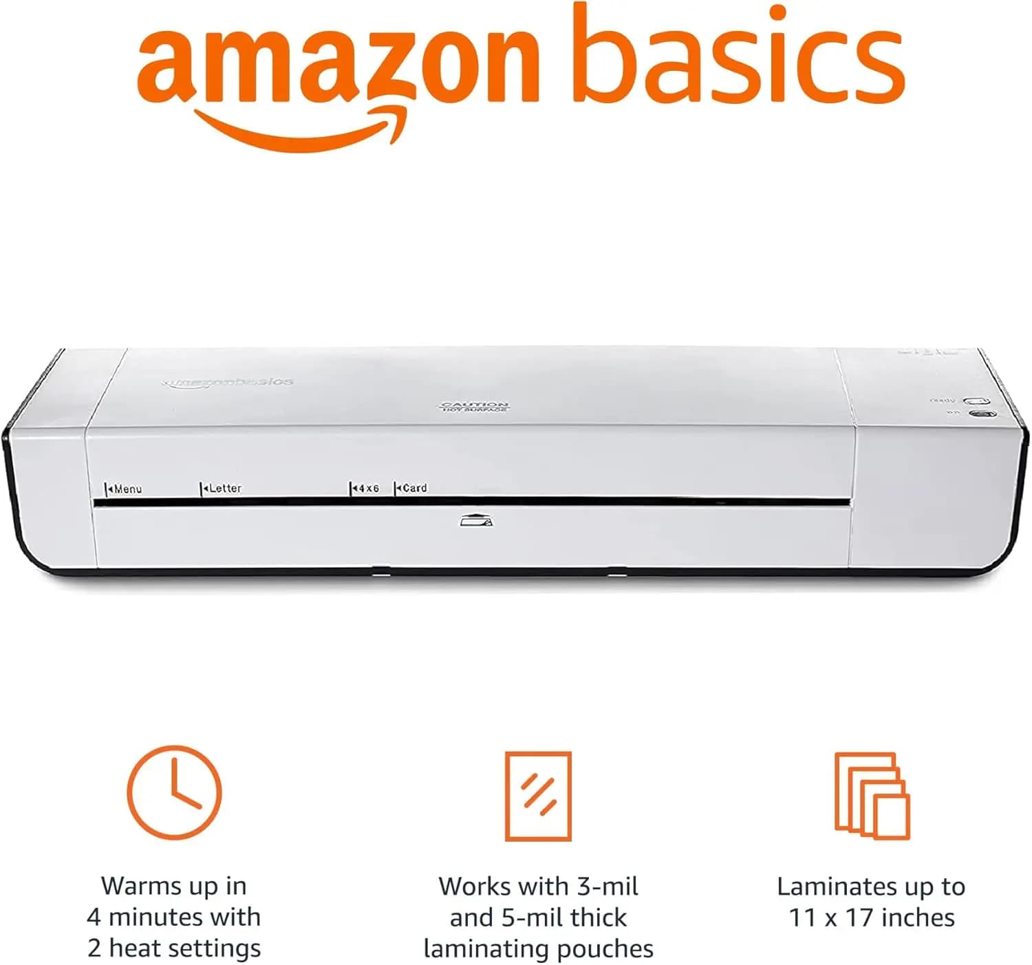 دستگاه لمینت و پرس حرارتی A4,A5 و… آمازون بیسیکس Amazon Basics — تصویر ۸