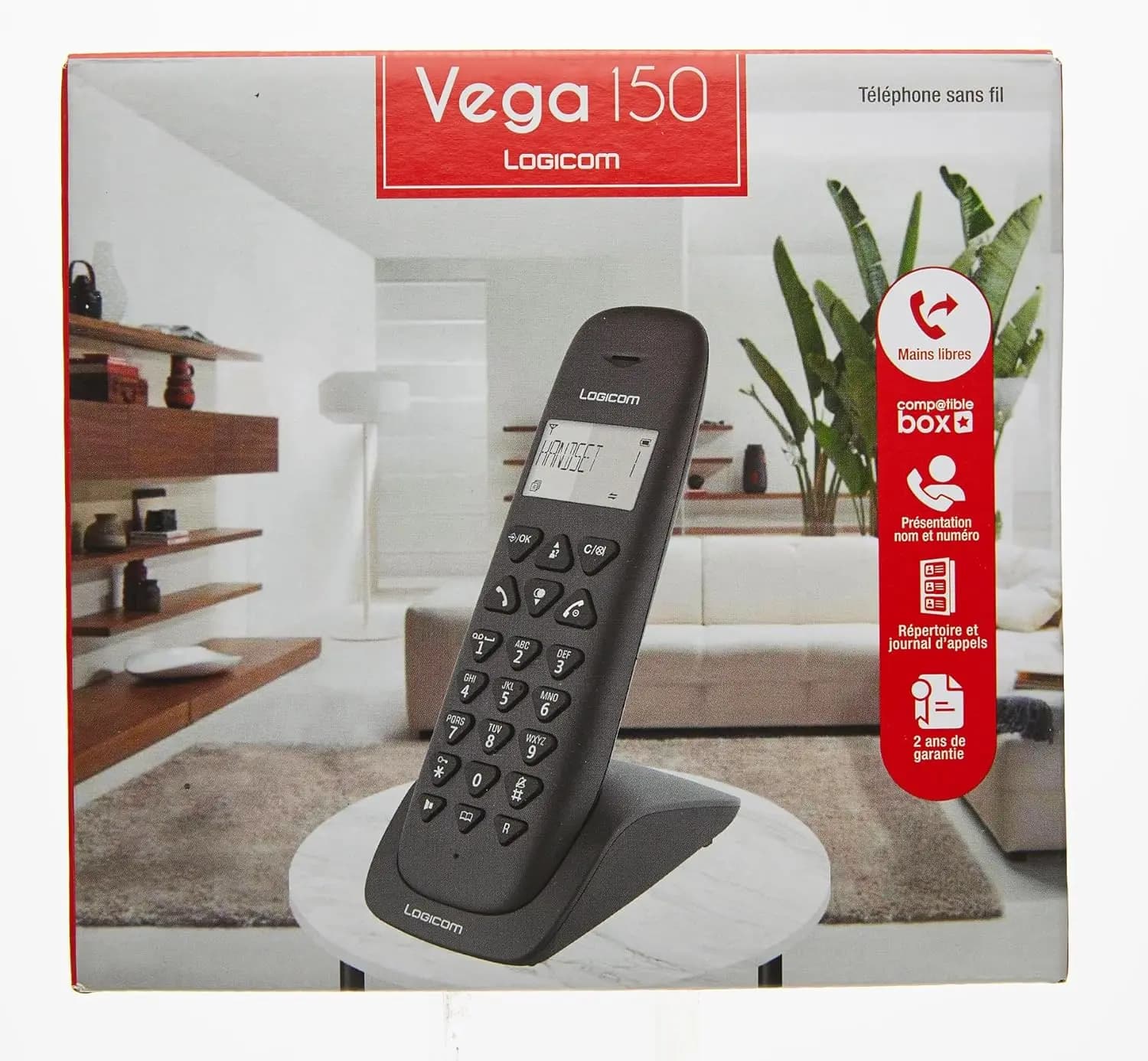 تلفن بی سیم لاجیکم LOGICOM Vega 150 Solo | مشکی — تصویر ۳
