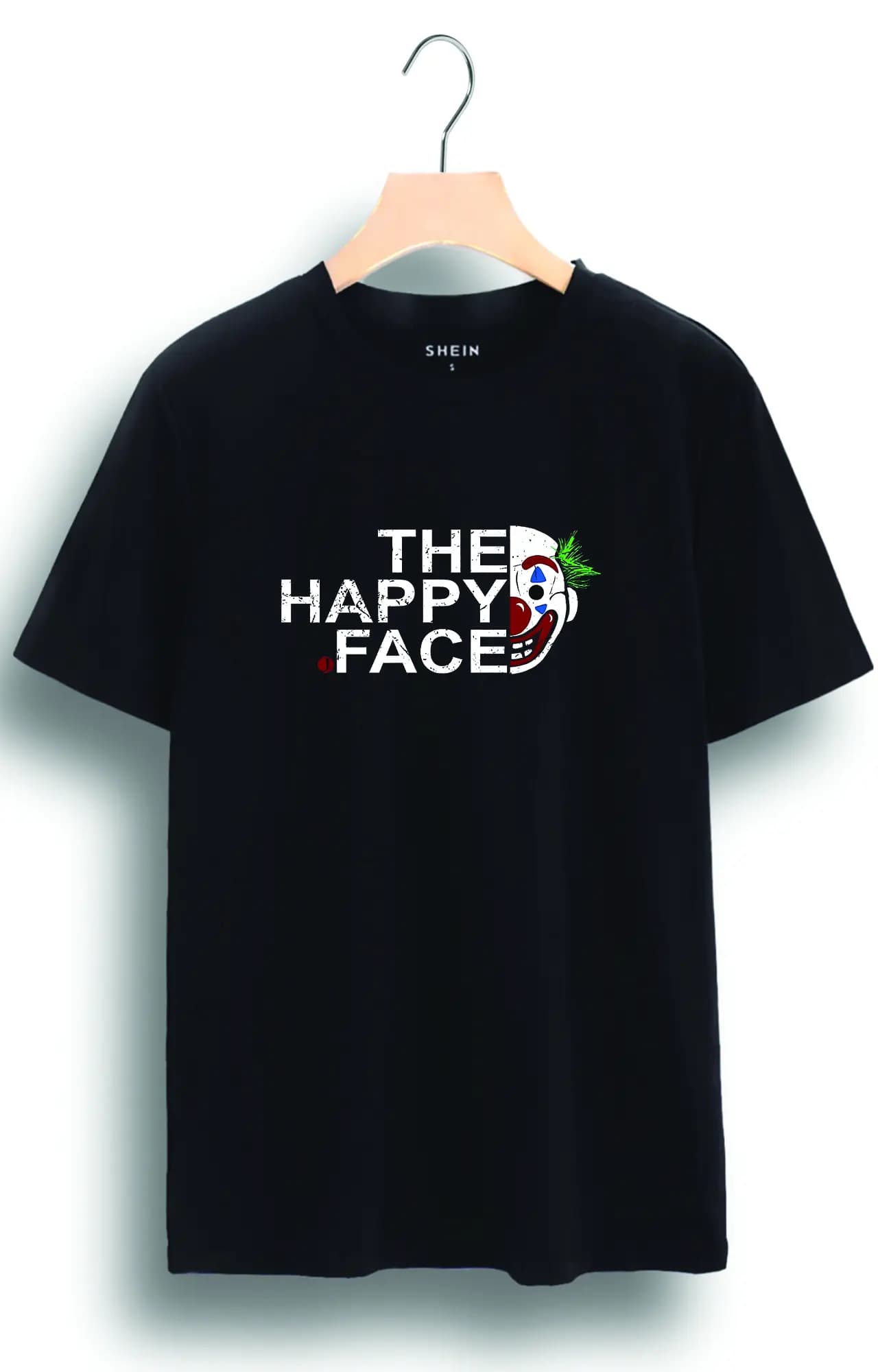 تیشرت نخ پنبه طرح the happy face کد 4013