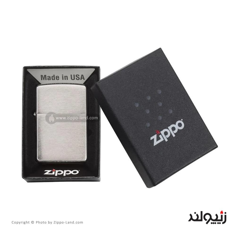 فندک زیپو مدل Armor Brushed Chrome کد 162 — تصویر ۴