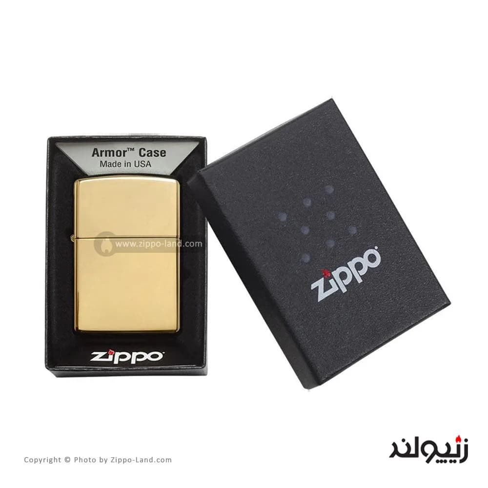 فندک زیپو مدل Armor High Polish Brass کد 169 — تصویر ۴