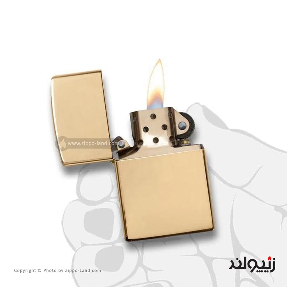 فندک زیپو مدل Armor High Polish Brass کد 169 — تصویر ۳