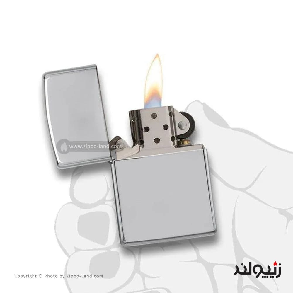 فندک زیپو مدل High Polish Chrome کد 250 — تصویر ۳