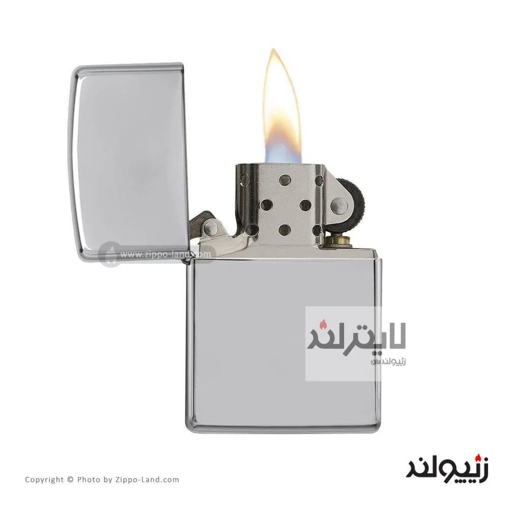 فندک زیپو مدل High Polish Chrome کد 250 — تصویر ۲