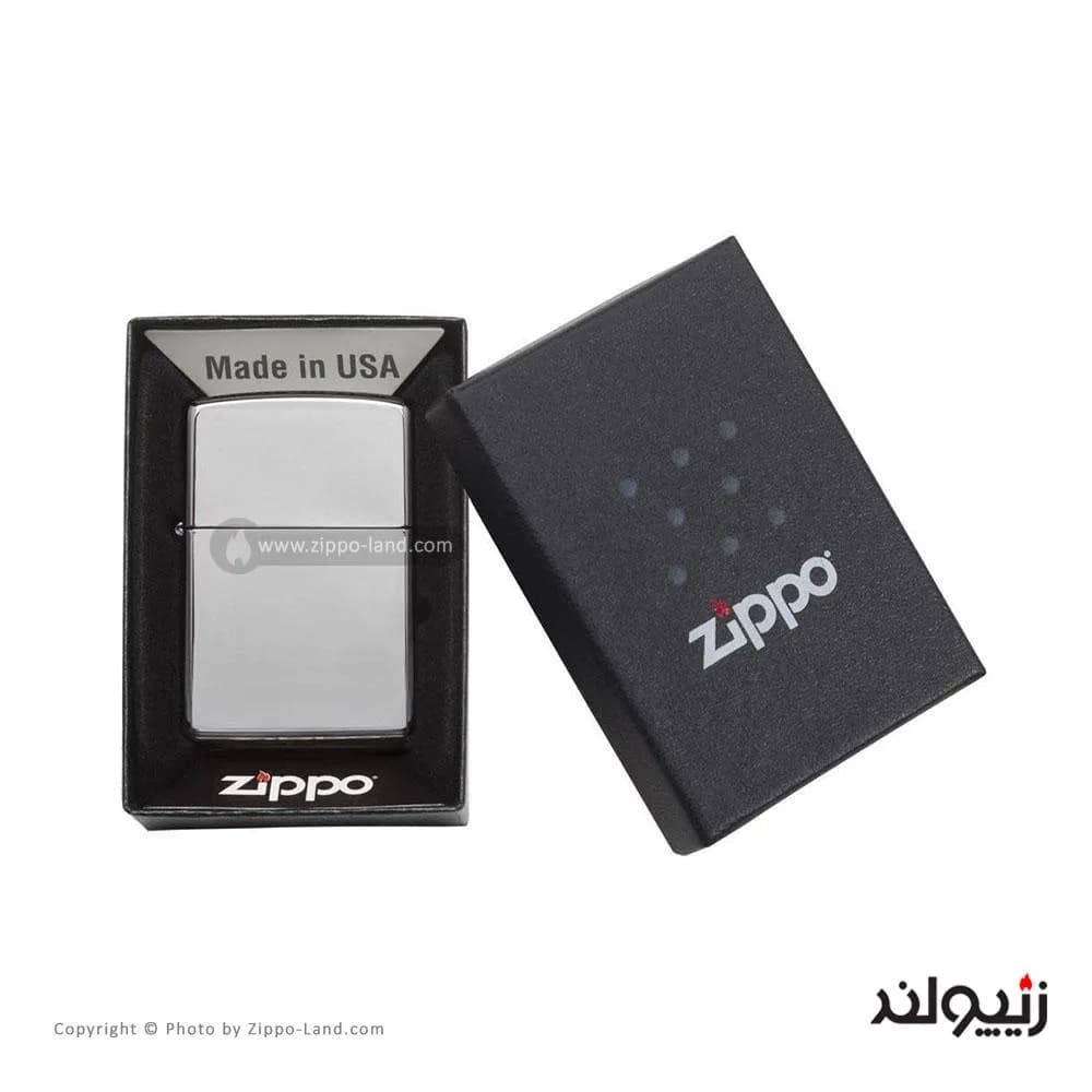 فندک زیپو مدل High Polish Chrome کد 250 — تصویر ۴