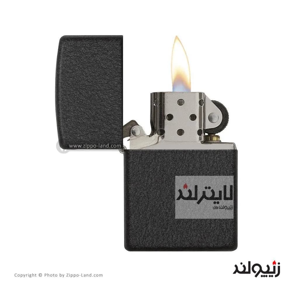فندک زیپو مدل Black Crackle کد 236 — تصویر ۲