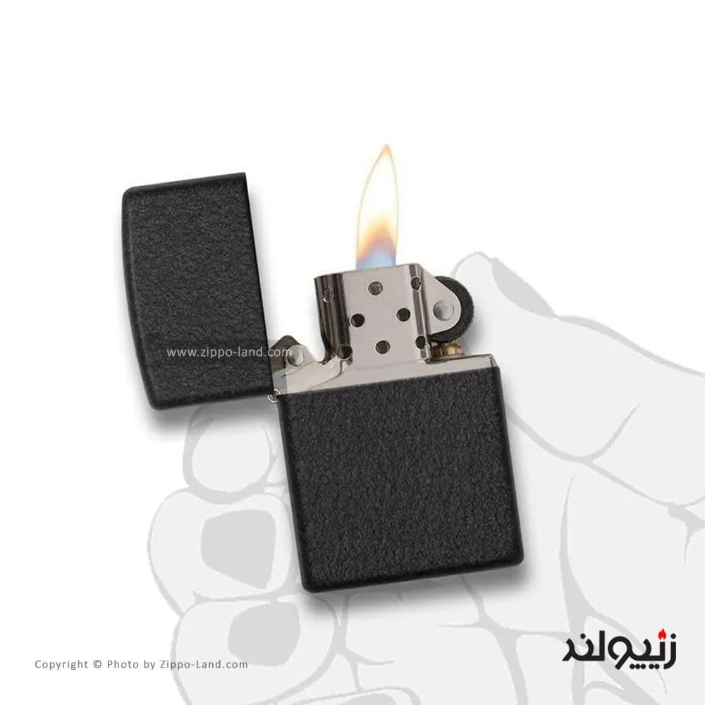 فندک زیپو مدل Black Crackle کد 236 — تصویر ۳