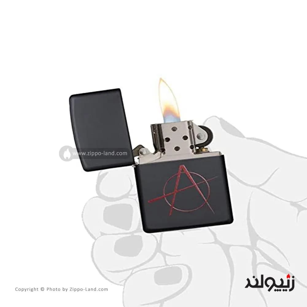 فندک زیپو مدل Anarchy Symbol کد 20842 — تصویر ۳