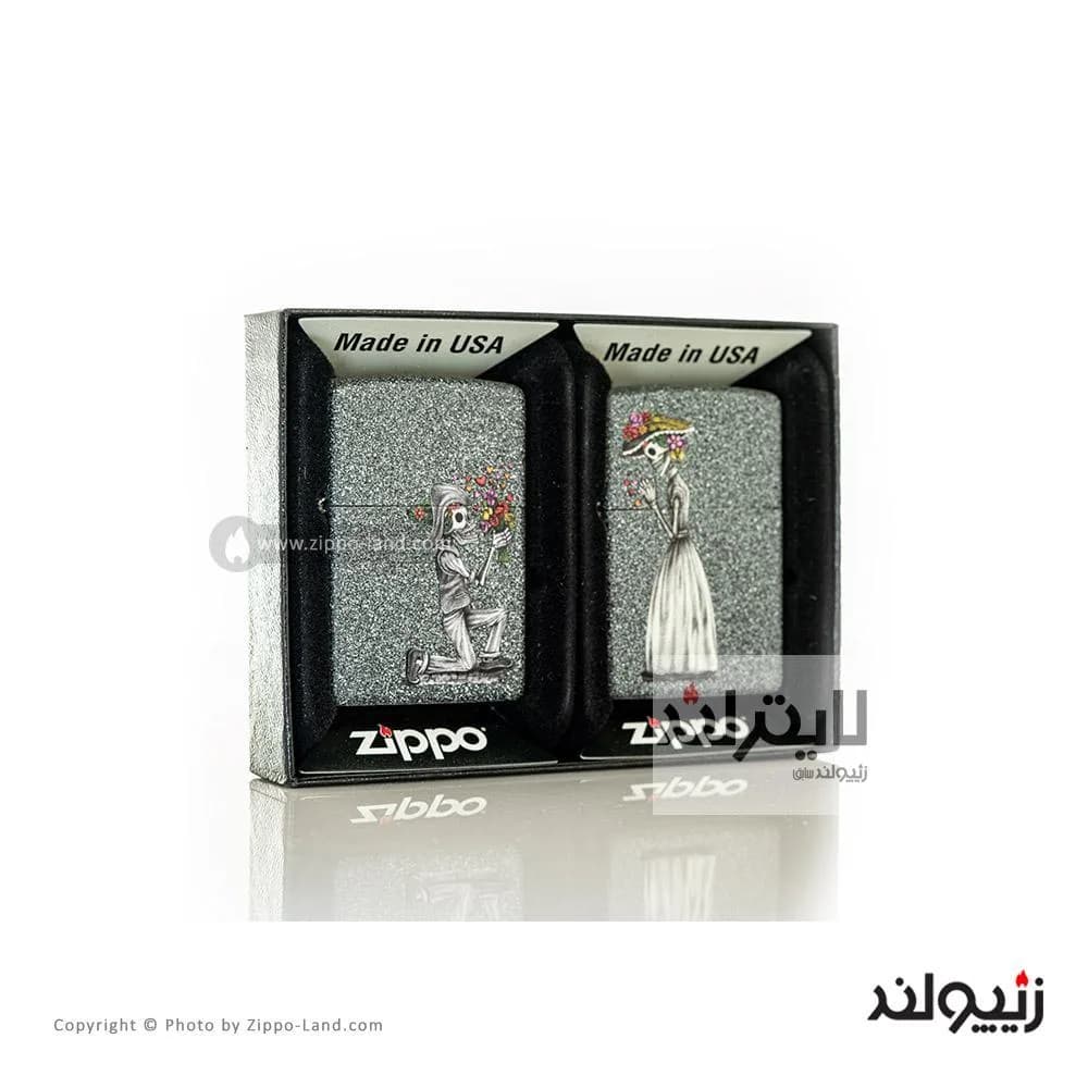 فندک زیپو مدل Iron Stone Couple کد 28987 — تصویر ۲