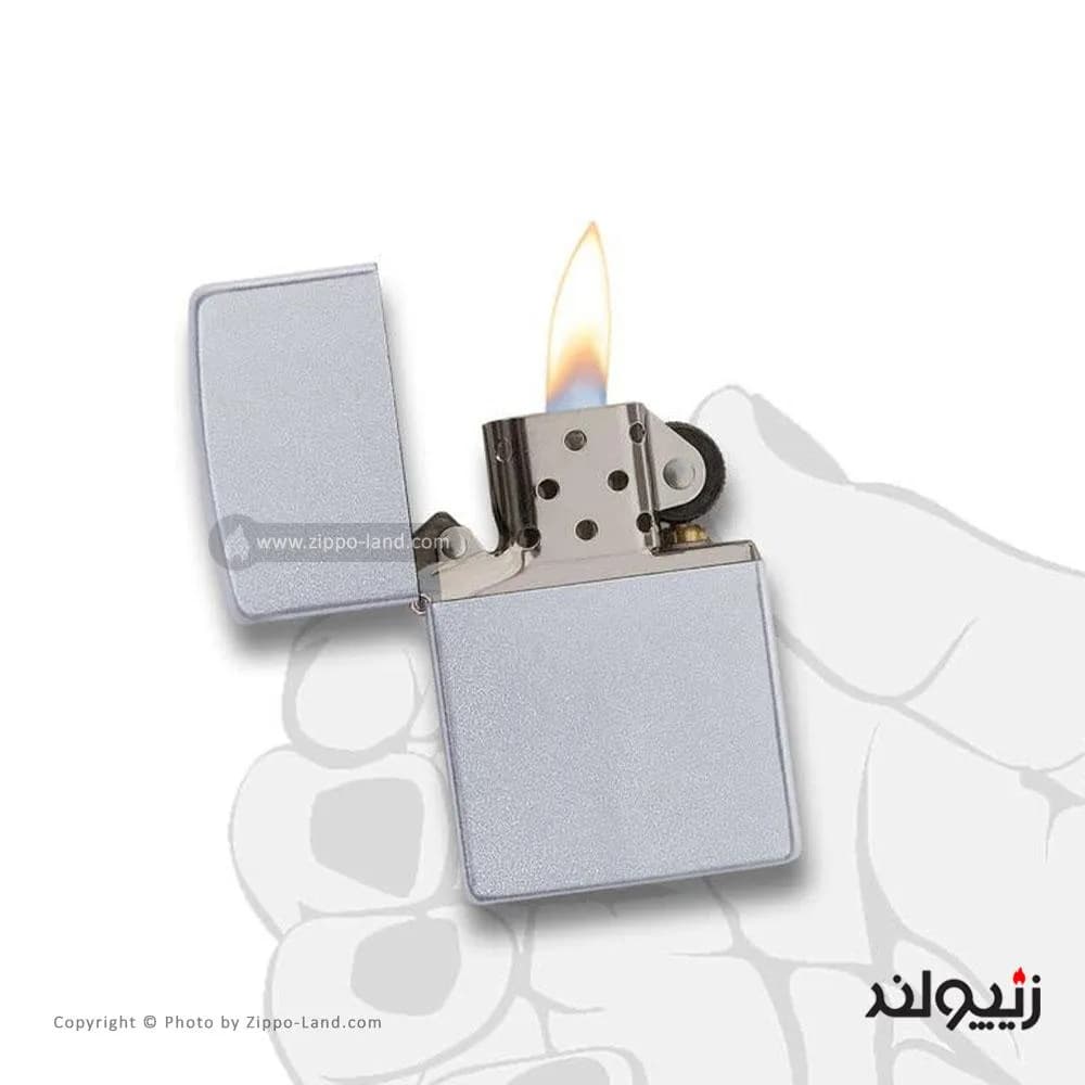 فندک زیپو مدل Satin Chrome کد 205 — تصویر ۳